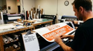 person printing